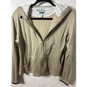 ExOfficio Buzz Off Insect Shield Zip Front Hoodie Jacket‎ Khaki Medium